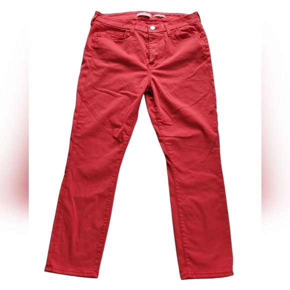 JEN7 Cropped Skinny Red Pants - Picture 4 of 9